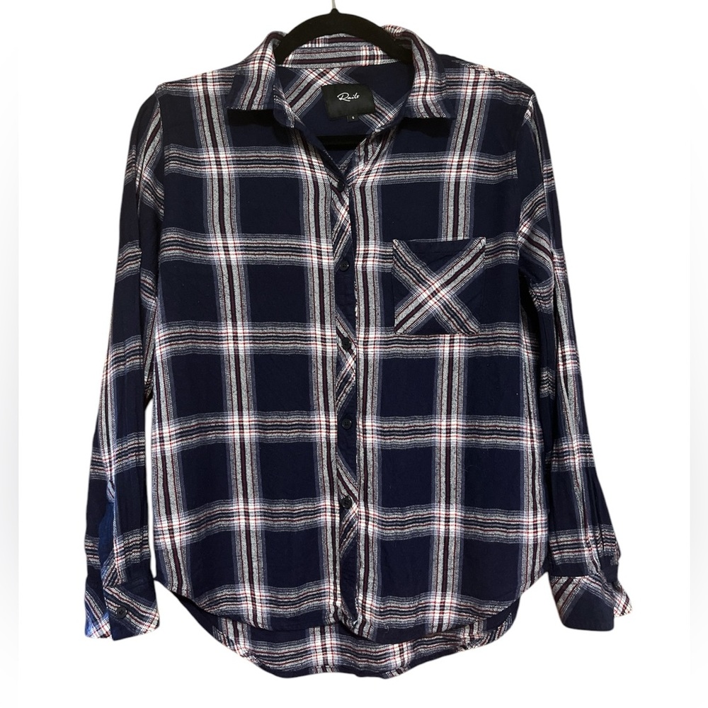 Rails Women’s Long Sleeved Button Front Rayon Nav… - image 2